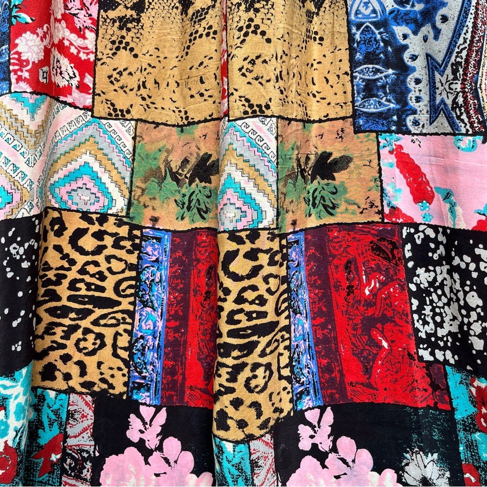 Tolani 100% Silk Multicolor Patchwork Sleeveless … - image 8